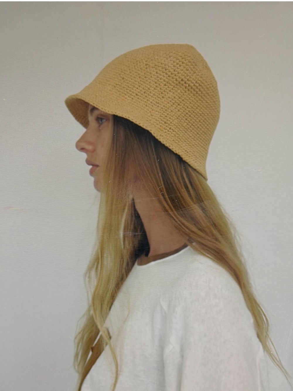 Boheme Crochet Bucket Hat - Mustard Yellow